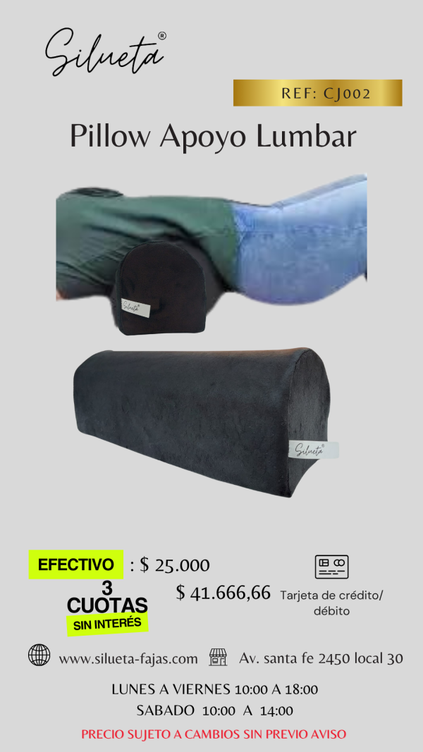 Cojin lumbar -40% descuento cancelando en efectivo 35.000$